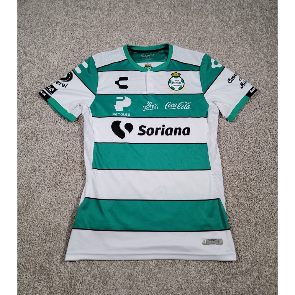 Charley Club Santos Laguna Soccer Jersey Medium Authentic Green Mexico Mens